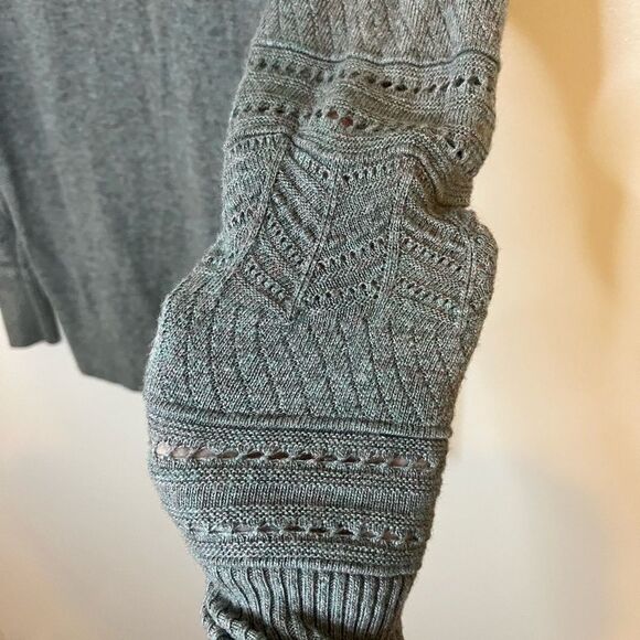 LOFT Green Long Sleeve Lightweight Sweater Top Size XS - Picture 5 of 6